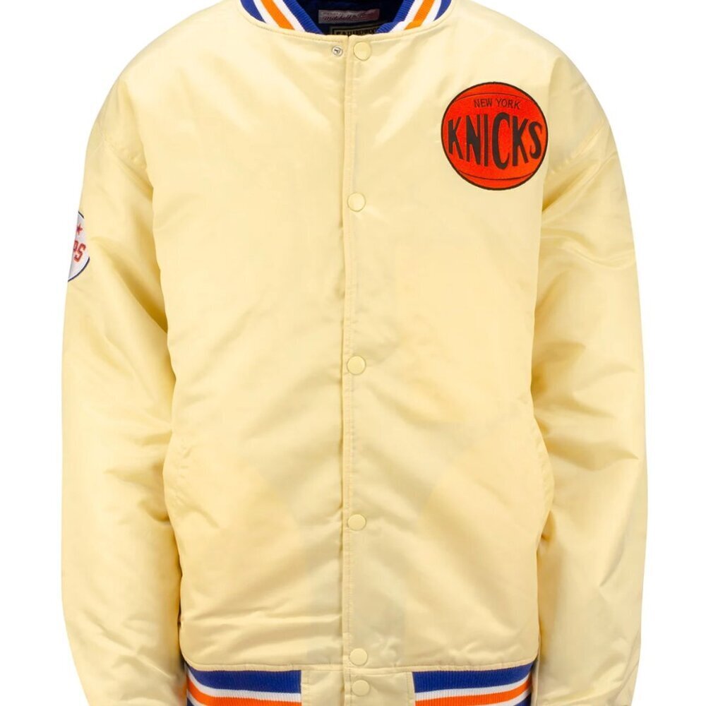 Mitchell & Ness Knicks Big & Tall Gold Satin New York Knicks Jacket NWT